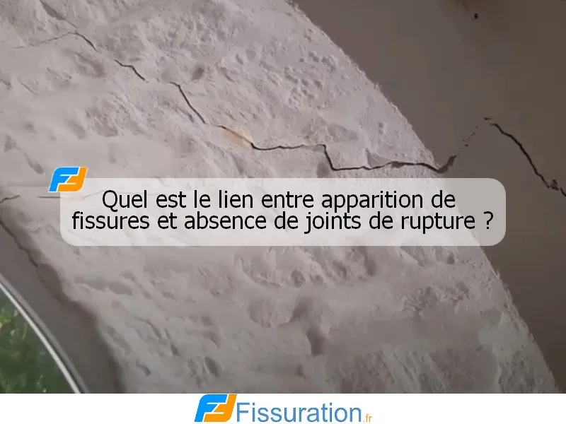 Quel est le lien entre apparition de fissures et absence de joints de rupture ?