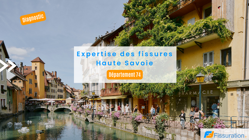 Expert fissures inspectant une fissure structurelle sur une maison en Haute-Savoie