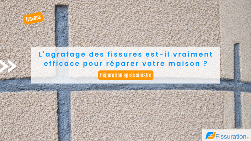 Agrafage de fissures sur mur de maison pour réparation structurelle