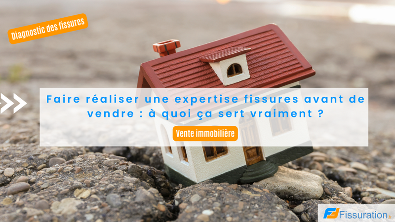 Expert fissures indépendant Koudepouce inspectant un mur fissuré avant vente