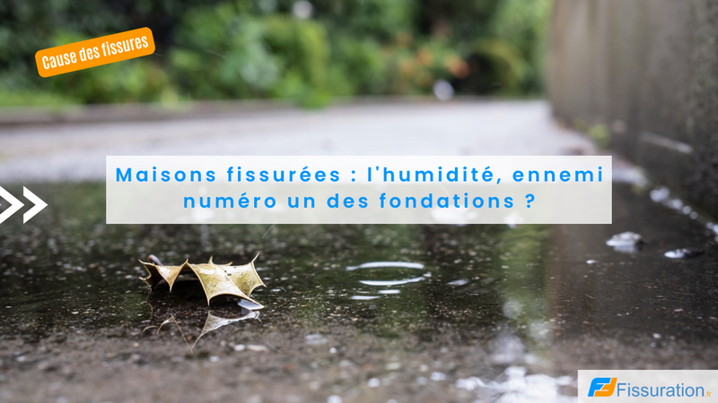 Maison fissurée en raison de l'humidite sur les fondations