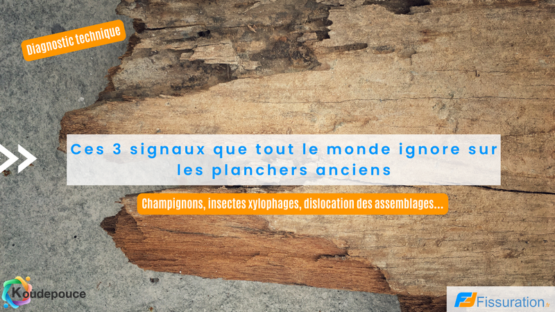 plancher bois affaissé dans maison ancienne